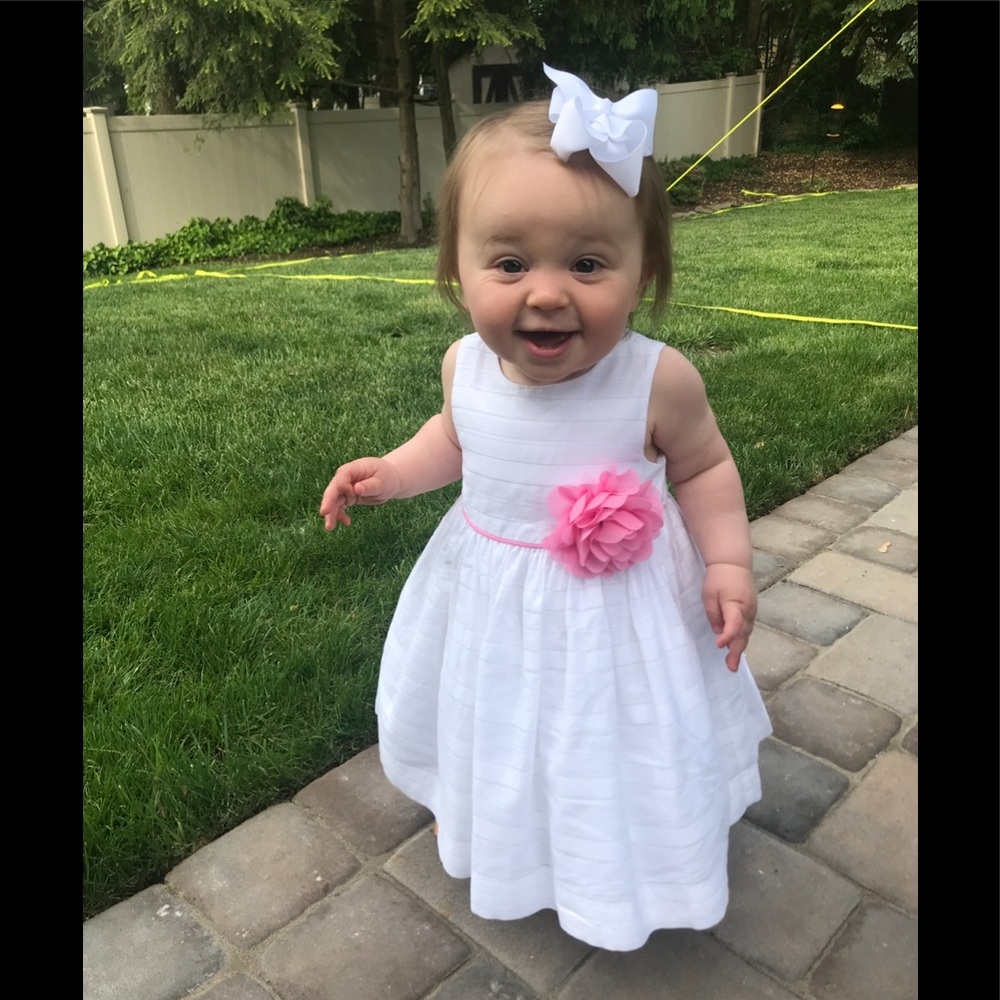 White Janie and Jack dress size 12-18 months